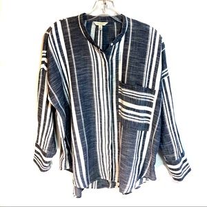 Lucky Brand super lightweight striped 100% cotton shirt costal grandmother